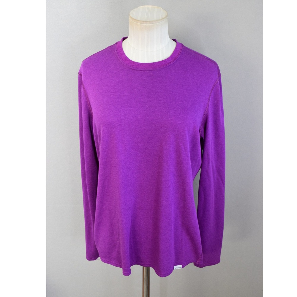 Patagonia Capilene 3 Midweight Top Large Purple Long Sleeve Base Layer Hiking
